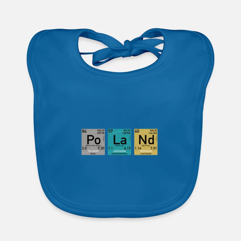 Nerd Elements Poland funy - Bavoir bio Bébé - bleu paon