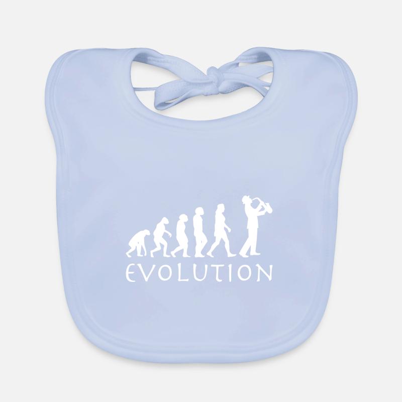 Saxophone Player Evolution Organic Baby Bibs