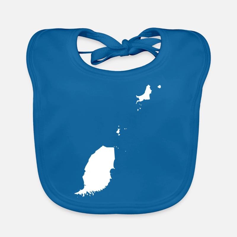 Grenada map flag Organic Baby Bibs
