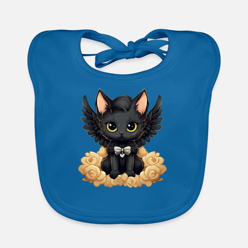 Dark Emo Gothic Angel Cat – Distinctive Organic Baby Bibs