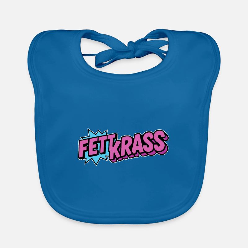 Bold Crass Retro Lettering Organic Baby Bibs