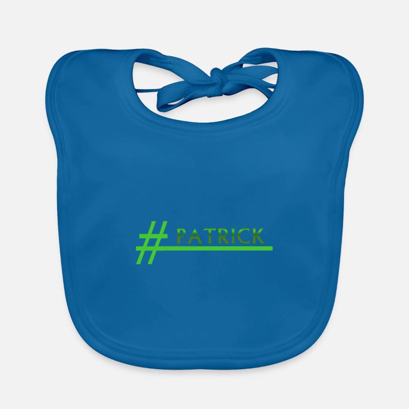 Stylischer Hashtag PATRICK Patrick Baby Bio-Lätzchen