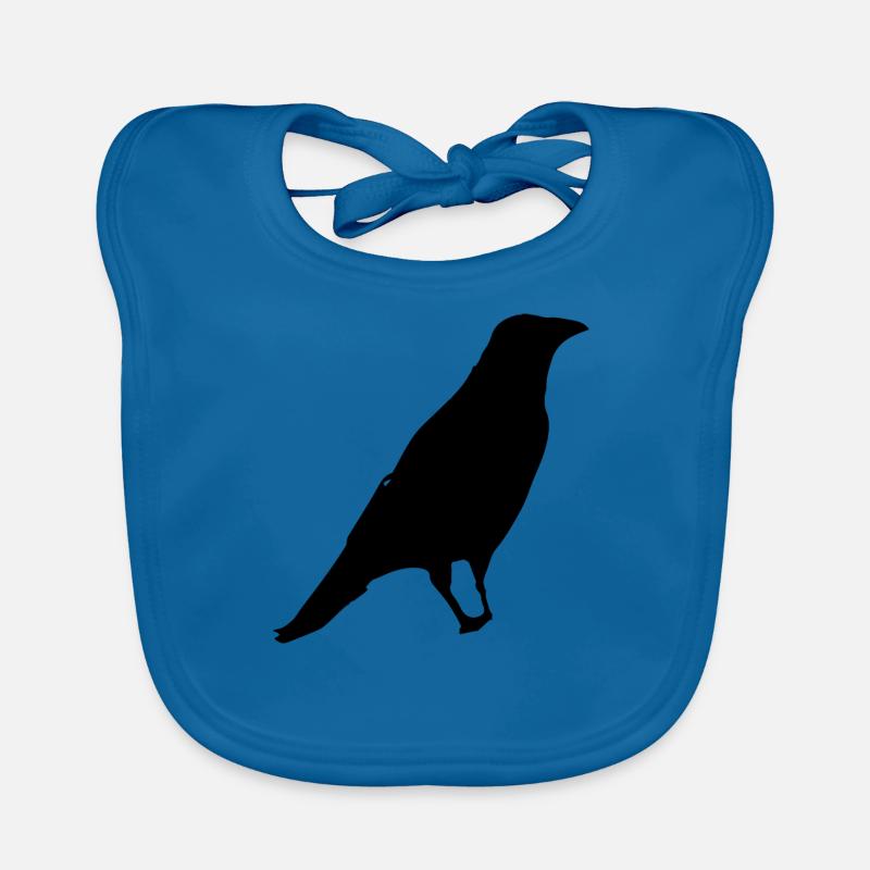 Oiseau noir Bavoir bio Bébé