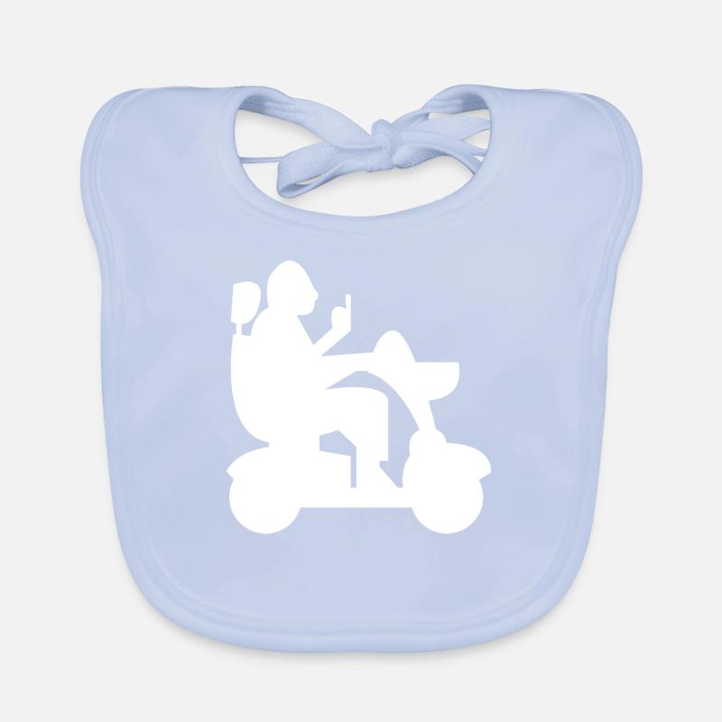 Elektrischer Rollstuhl Rollstuhlfahrer Behinderter Baby Bio-Lätzchen