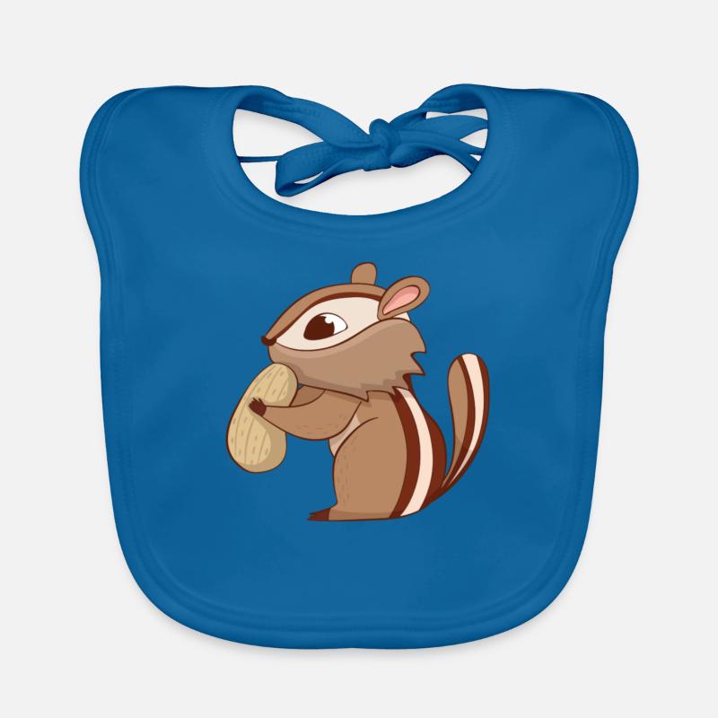 Chipmunk with nut Organic Baby Bibs