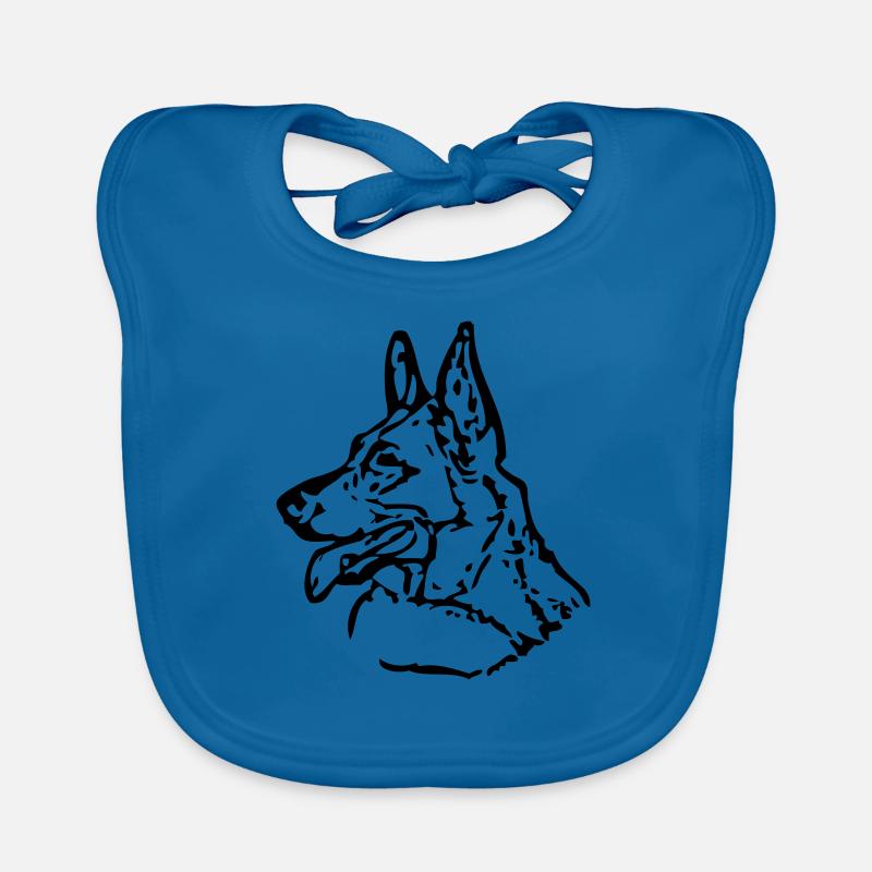 duitseherdervec02 - Organic Baby Bibs - peacock-blue