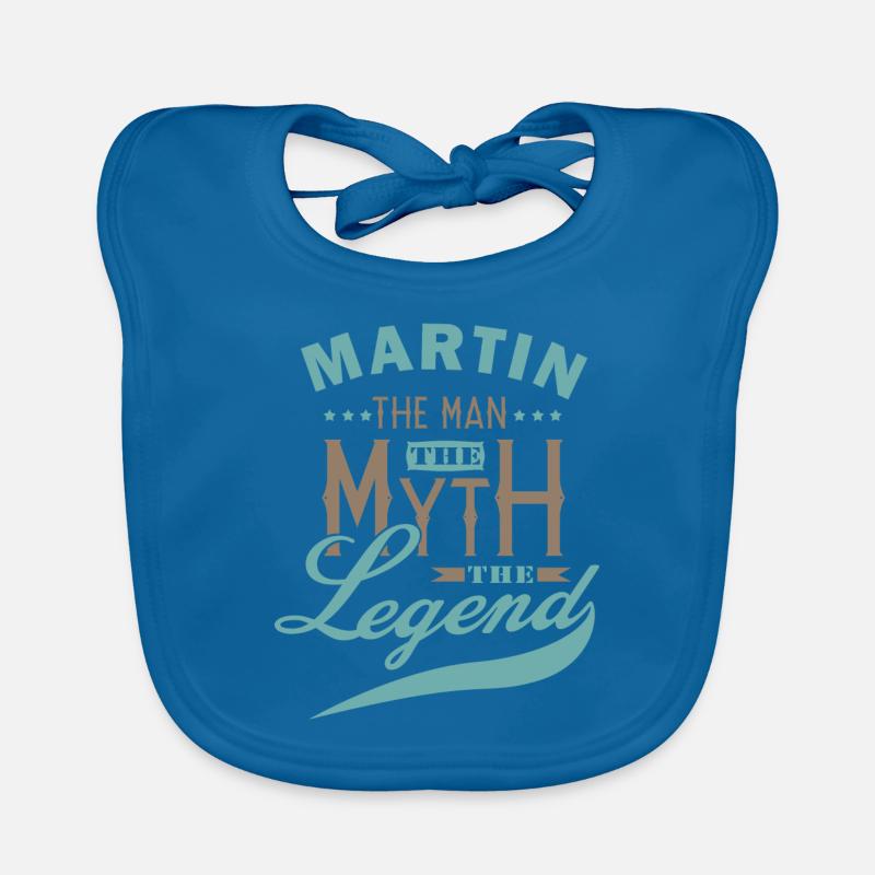 Martin personalized tshirt first name martin Organic Baby Bibs