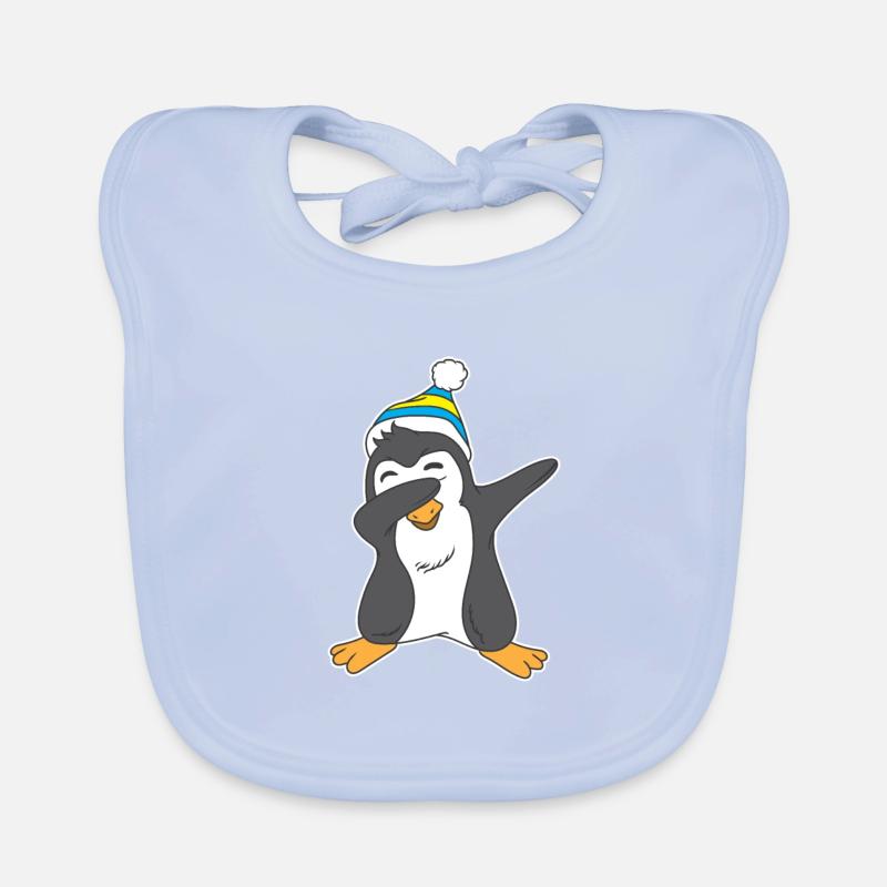 Pingouin pingouin pingouin Bavoir bio Bébé