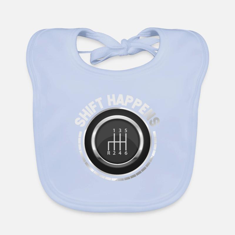 Shift Happens Gear Shift Organic Baby Bibs