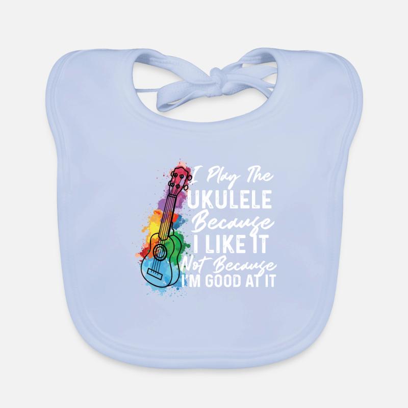 Je joue du ukulélé parce que je l'aime Ukulele Playe Bavoir bio Bébé