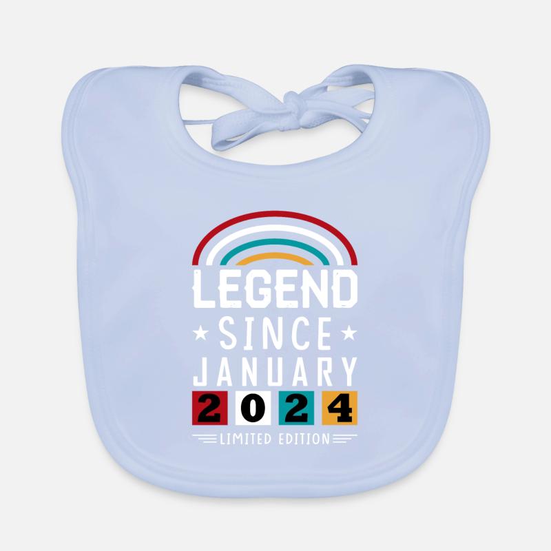 2024 Legend Since Geburtstag Geschenk Januar Baby Bio-Lätzchen