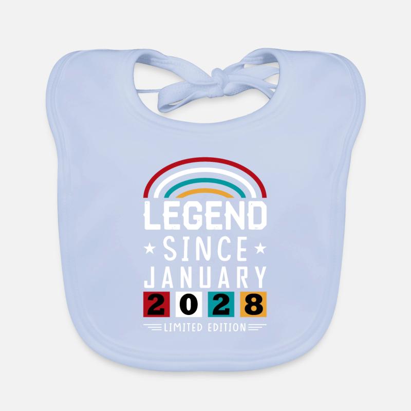 2028 Legend Since Birthday Gift January Organic Baby Bibs