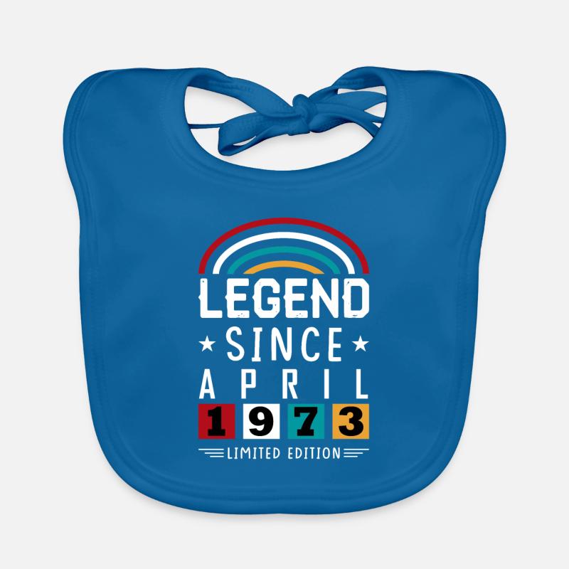1973 Legend Since Birthday Gift April Organic Baby Bibs