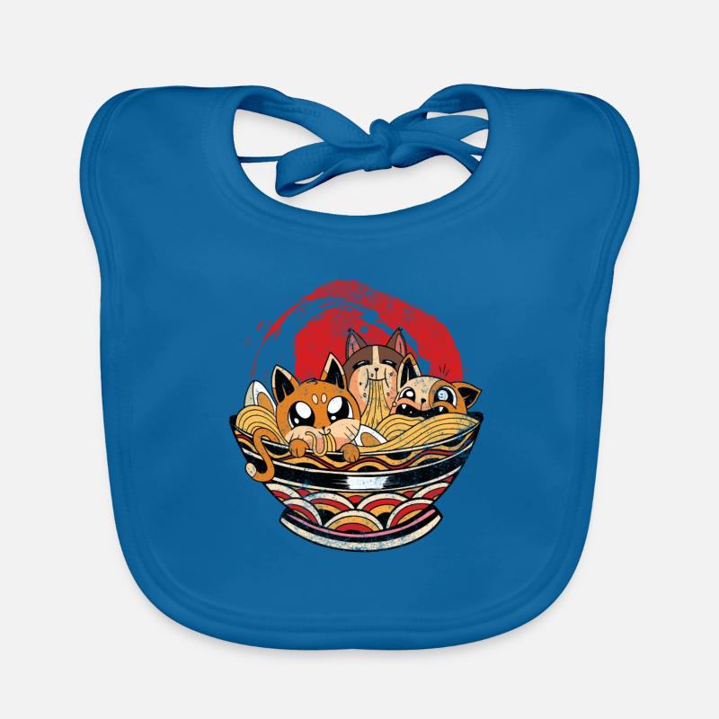 Anime-ramen, le personnage de chat pour l’animation Bavoir bio Bébé