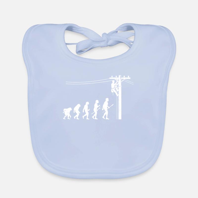 Lineman Evolution Design Für Elektriker Baby Bio-Lätzchen