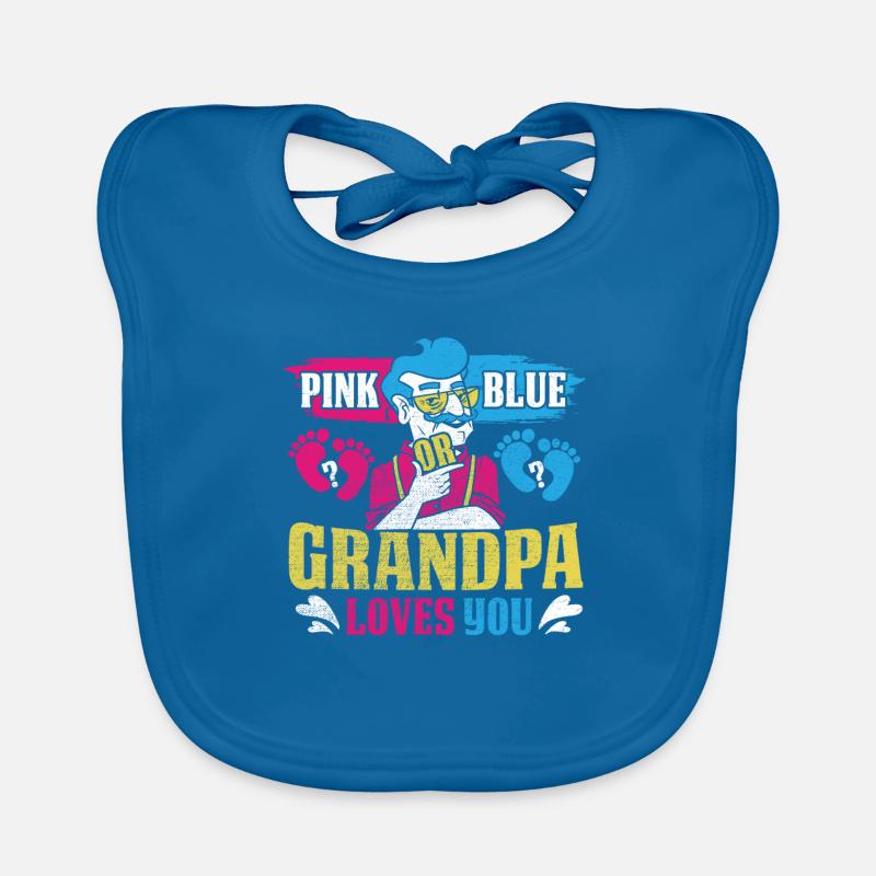 Rosa Oder Blauer Opa Liebt Dich Design Für Opa Baby Bio-Lätzchen