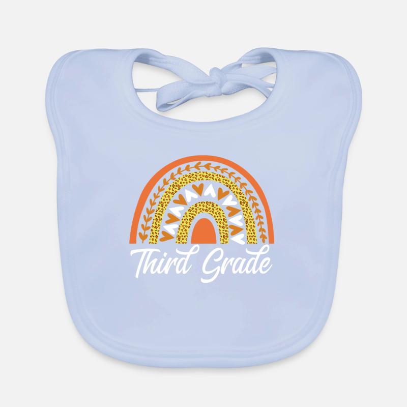 Leopard Rainbow Design Third Class For Organic Baby Bibs