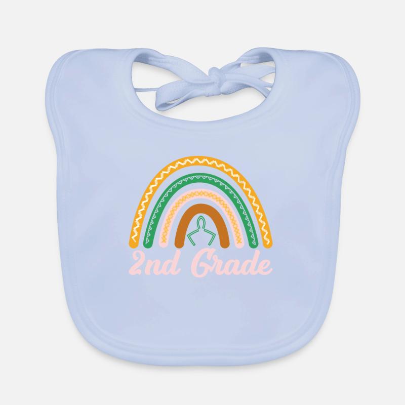 2nd class Leopard Rainbow Design for students and Organic Baby Bibs