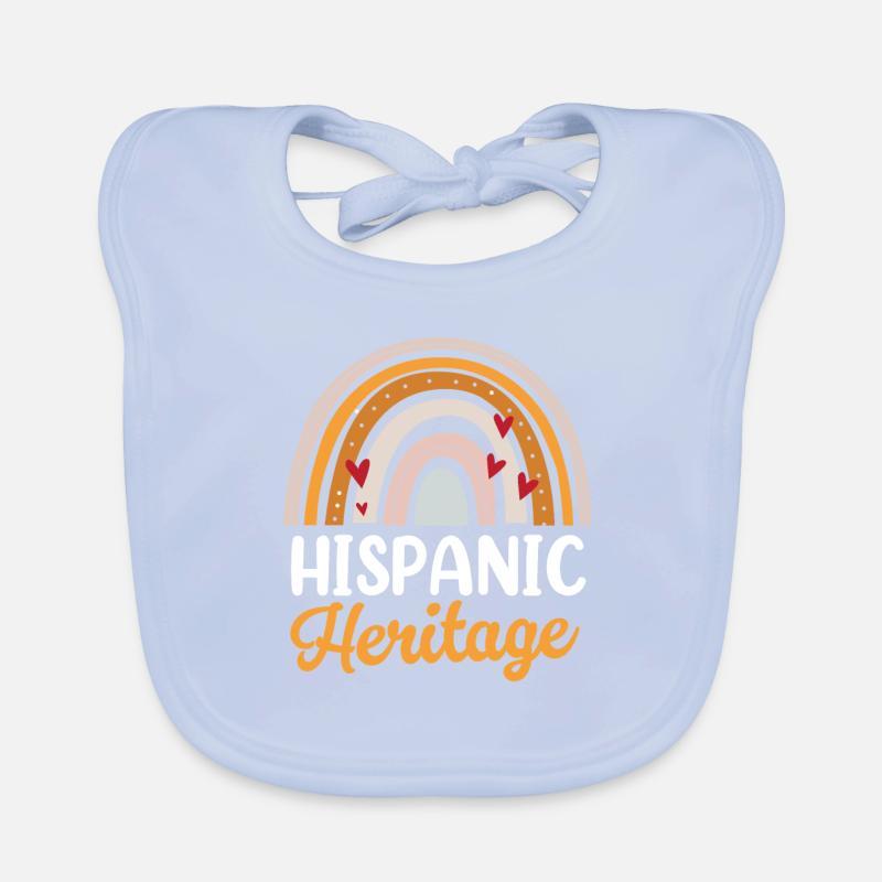 Hispanic Heritage Design for Hispanics Americans Organic Baby Bibs