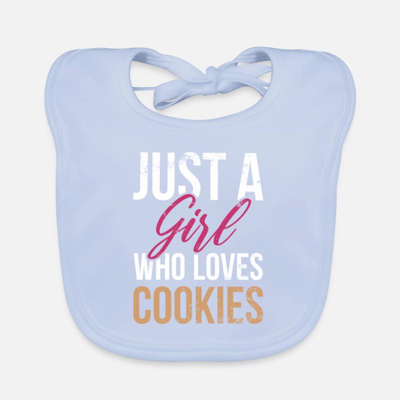 Nur Ein Mädchen, Das Kekse Zum Bäcker Oder Backen Baby Bio-Lätzchen