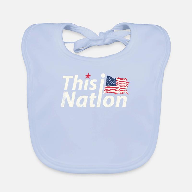 Cette conception du drapeau de la nation Us pour le Bavoir bio Bébé