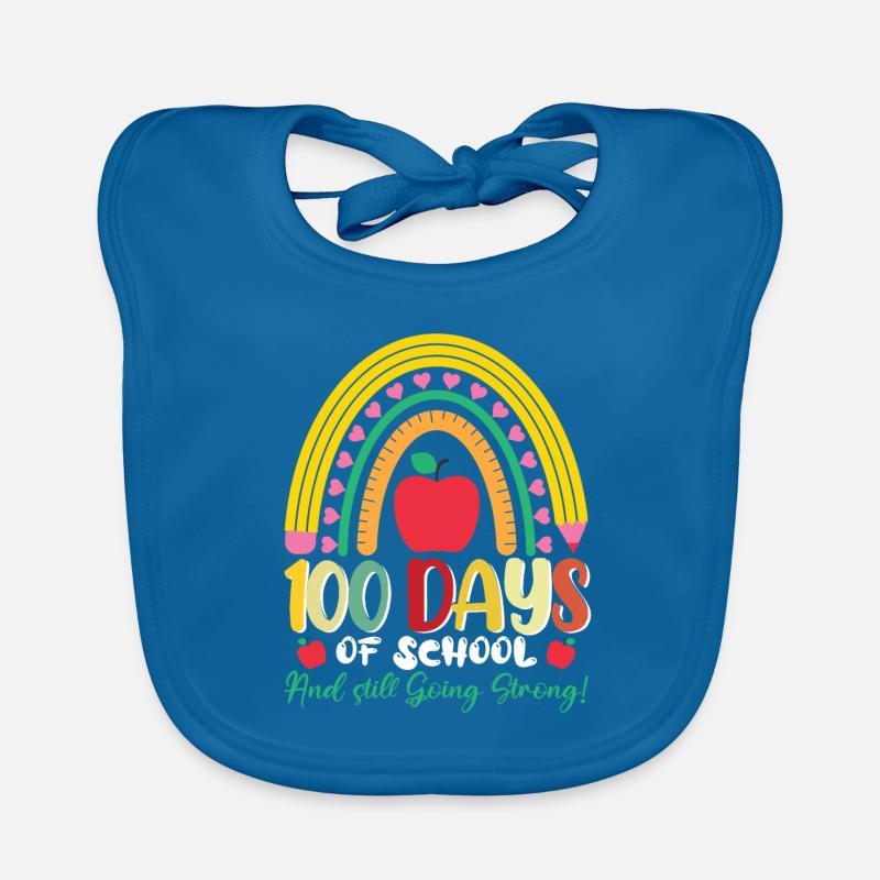 100 Tage Schule Und Immer Noch Stark Baby Bio-Lätzchen