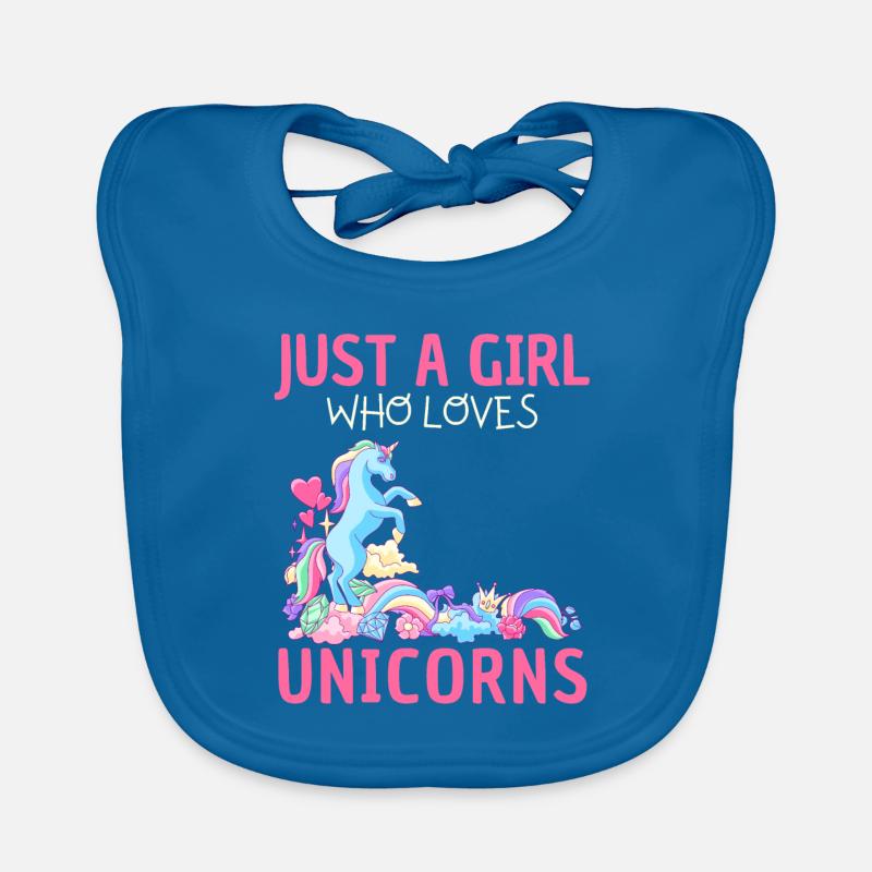 Nur Ein Mädchen, Das Einhörner Liebt. Baby Bio-Lätzchen