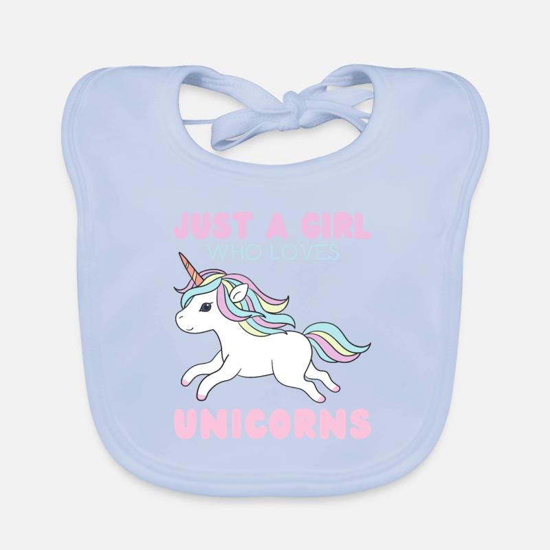 Nur Ein Mädchen, Das Einhörner Liebt. Baby Bio-Lätzchen