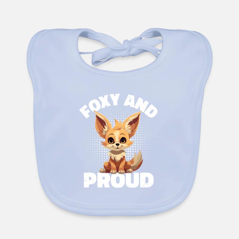 Fennec Fox Enthousiaste Regardant La Faune Mignon Bavoir bio Bébé