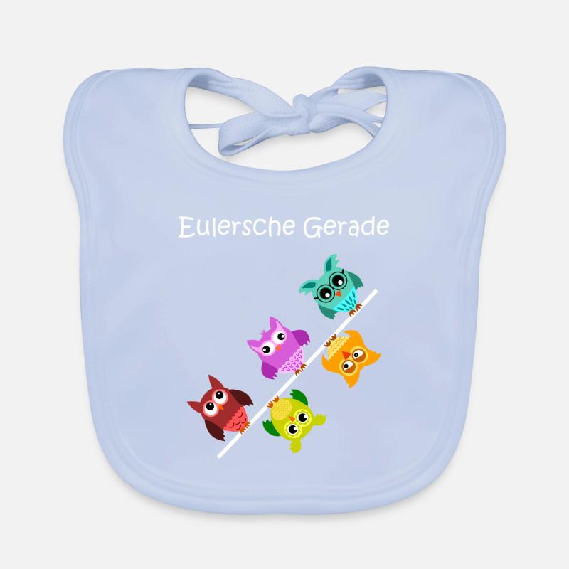 Eulersche just, owls, gift for mathematicians Organic Baby Bibs