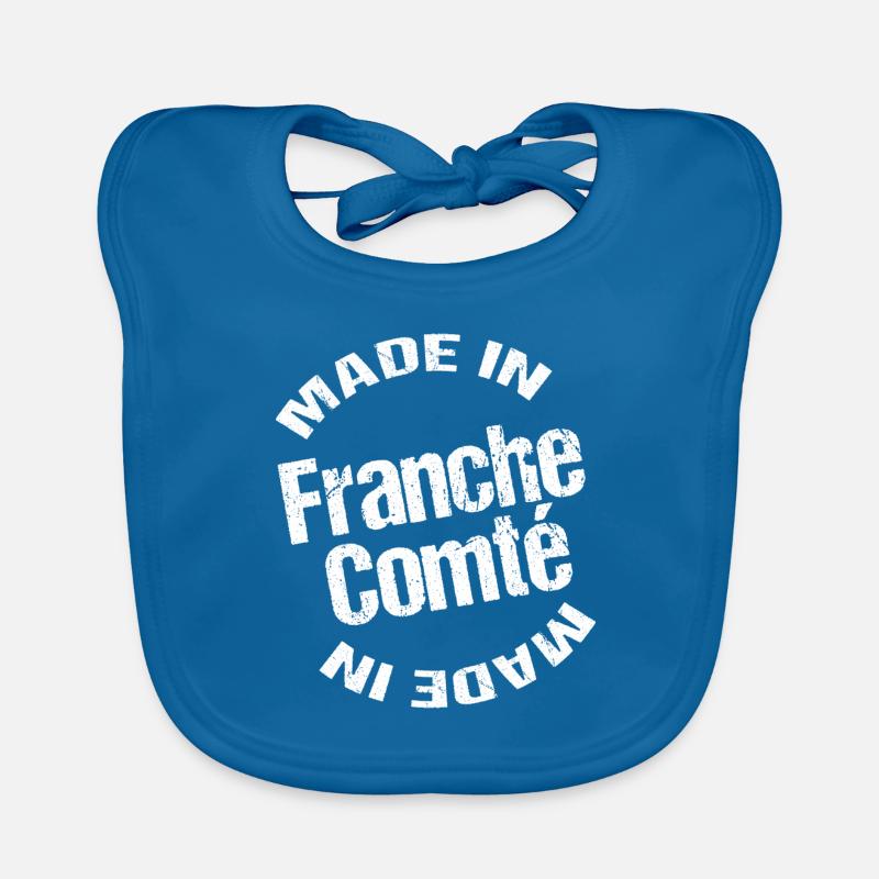 Made in Franche Comté blc - Bavoir bio Bébé - bleu paon