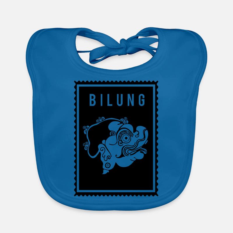 Bilung - Wayang - Bavoir bio Bébé - bleu paon