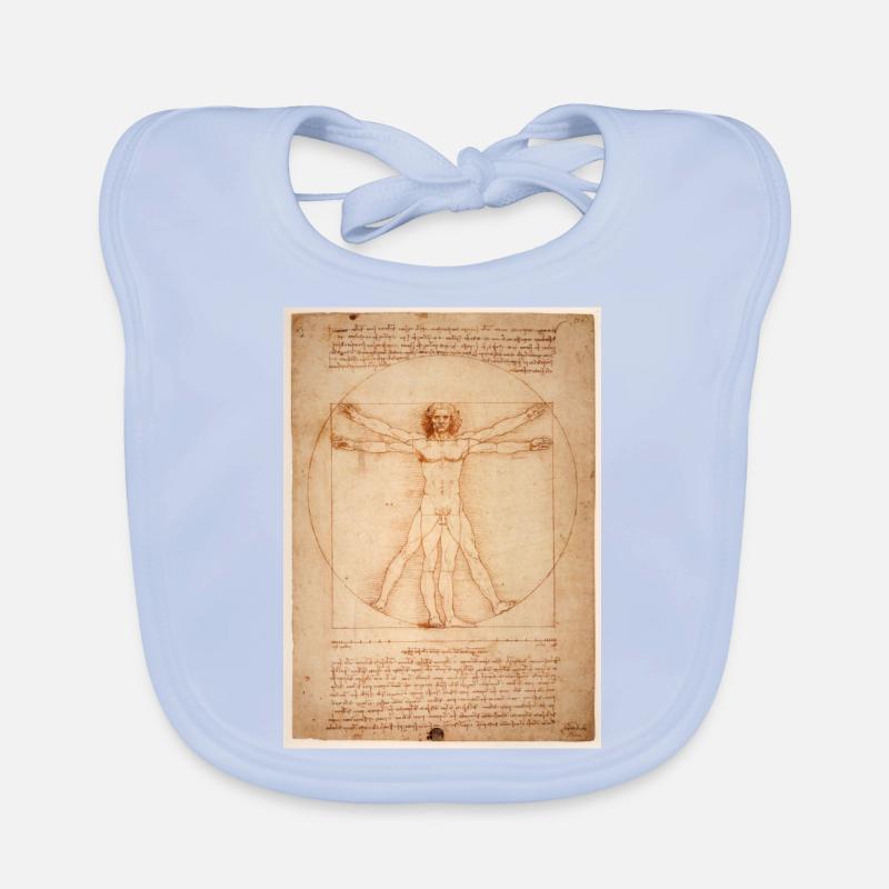 leonardo da vinci human Baby Bio-Lätzchen