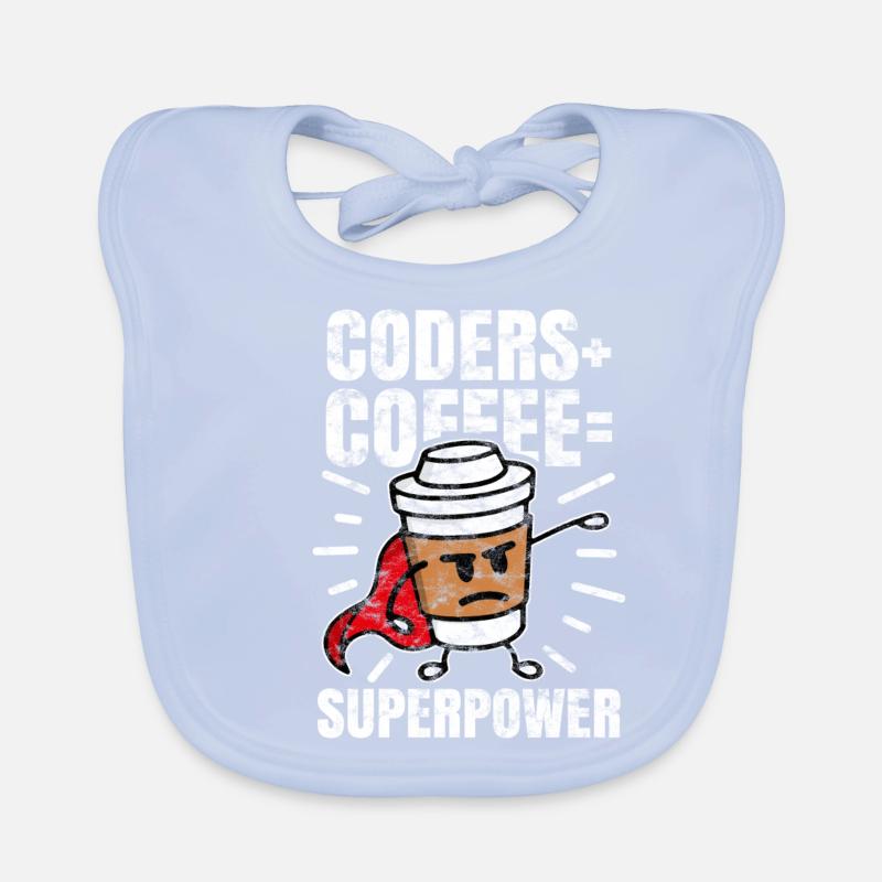 Programmer coffee nerd geek Organic Baby Bibs