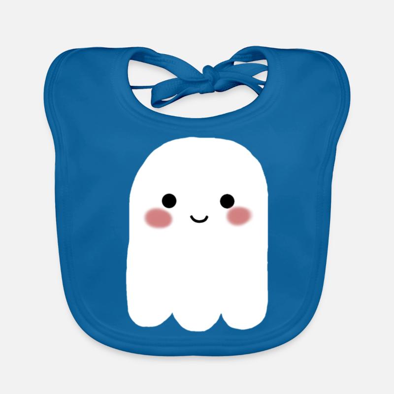 Fantôme - Bavoir bio Bébé - bleu paon