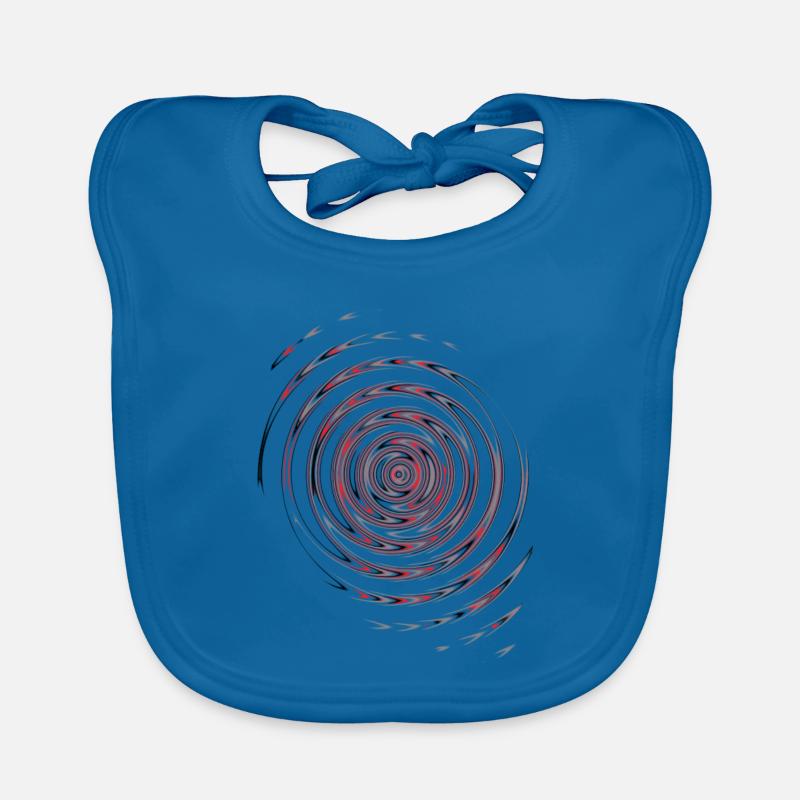 Vagues rouges noires Bavoir bio Bébé