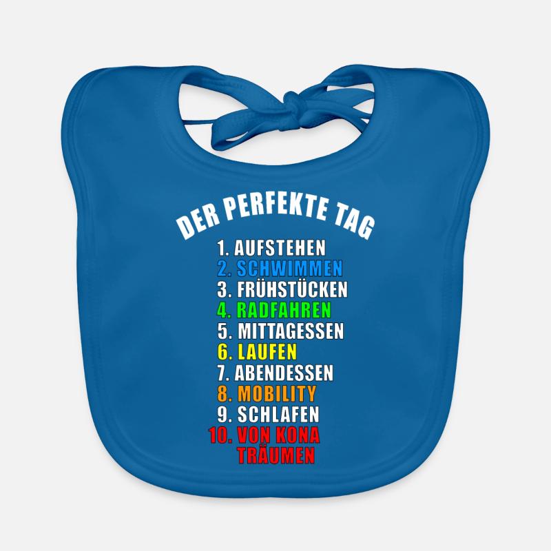 DER PERFEKTE TAG GESCHENK TRIATHLON TRIATHLET TRI Baby Bio-Lätzchen