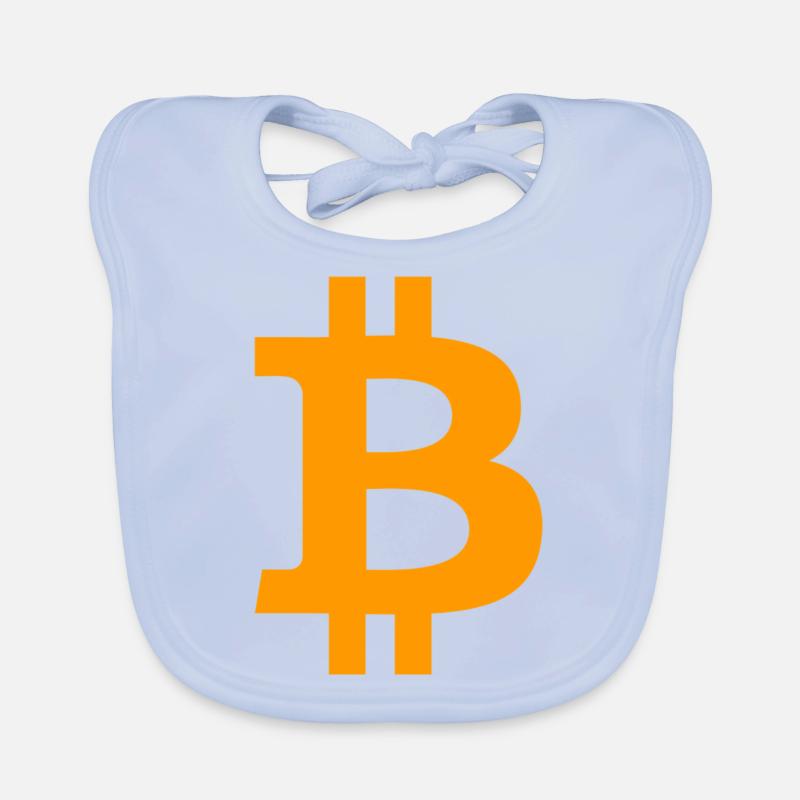 Logo symbole Bitcoin BTC Bavoir bio Bébé