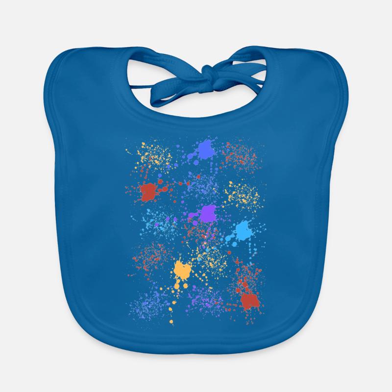 Colored paint stain Organic Baby Bibs