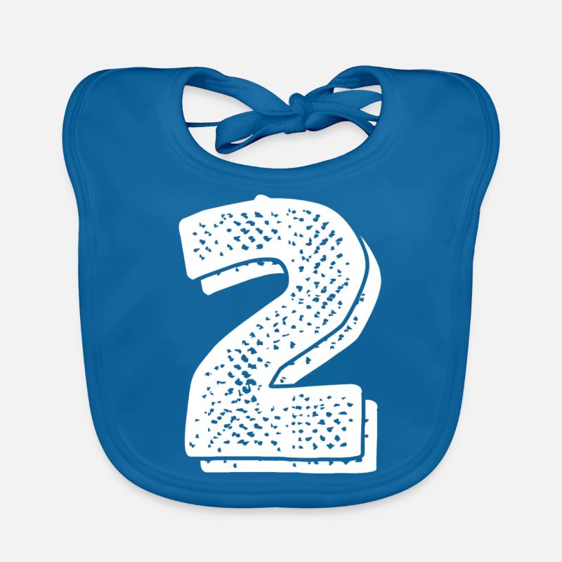 Number 2-2 th anniversary Organic Baby Bibs