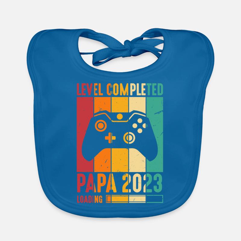 Level Completed Papa 2023 Loading Gamer Papa Baby Bio-Lätzchen