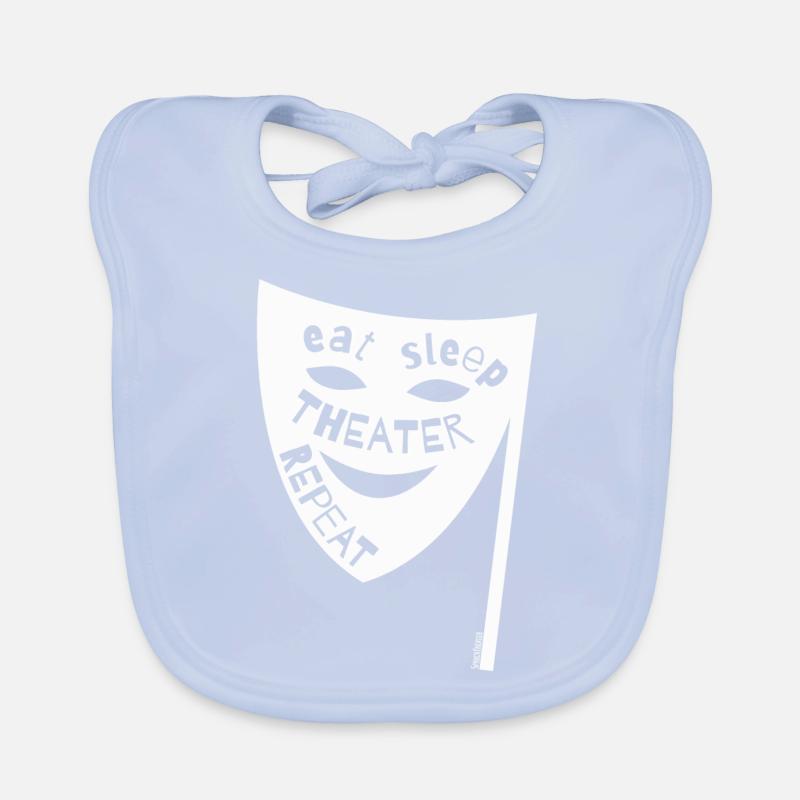 eat sleep theater repeat. Spruch Baby Bio-Lätzchen