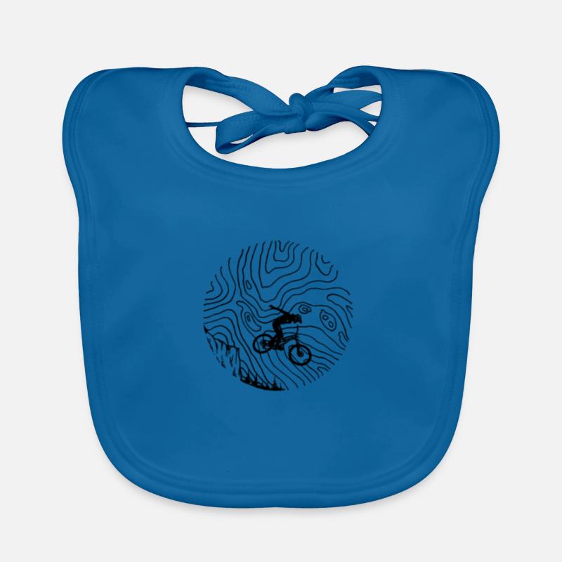 Mode de vie VTT - Rock Drop - Bavoir bio Bébé - bleu paon