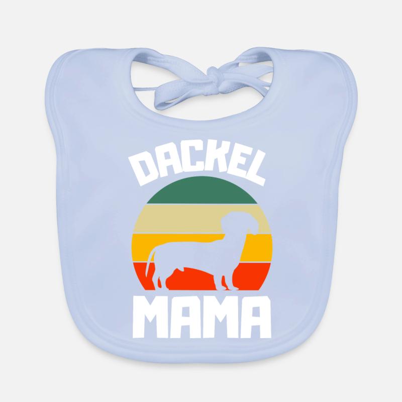 Maman teckel rétro Bavoir bio Bébé