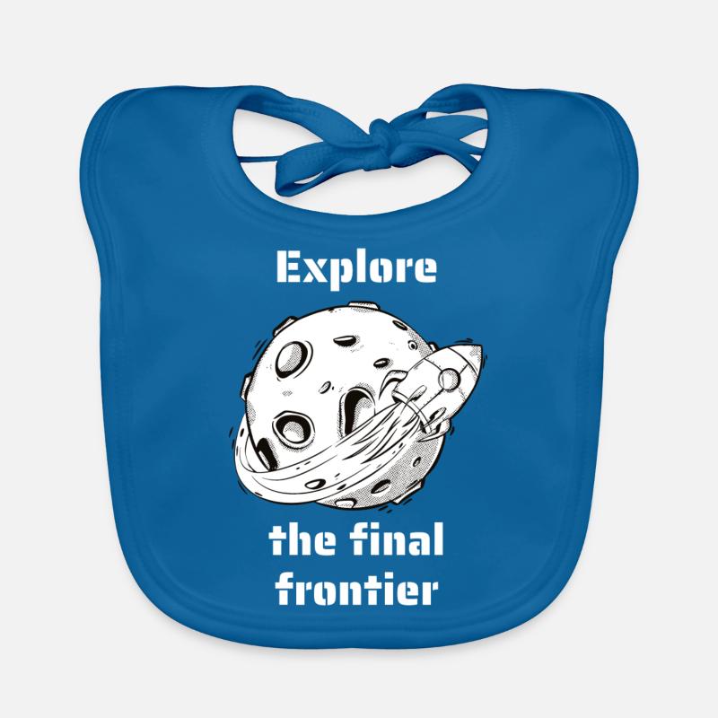 Explore The Final Frontier Retro Outer Space Organic Baby Bibs
