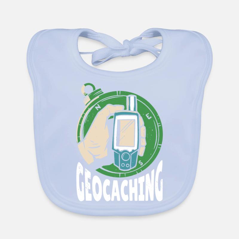 Geocaching GPS coordinates Hobby Organic Baby Bibs