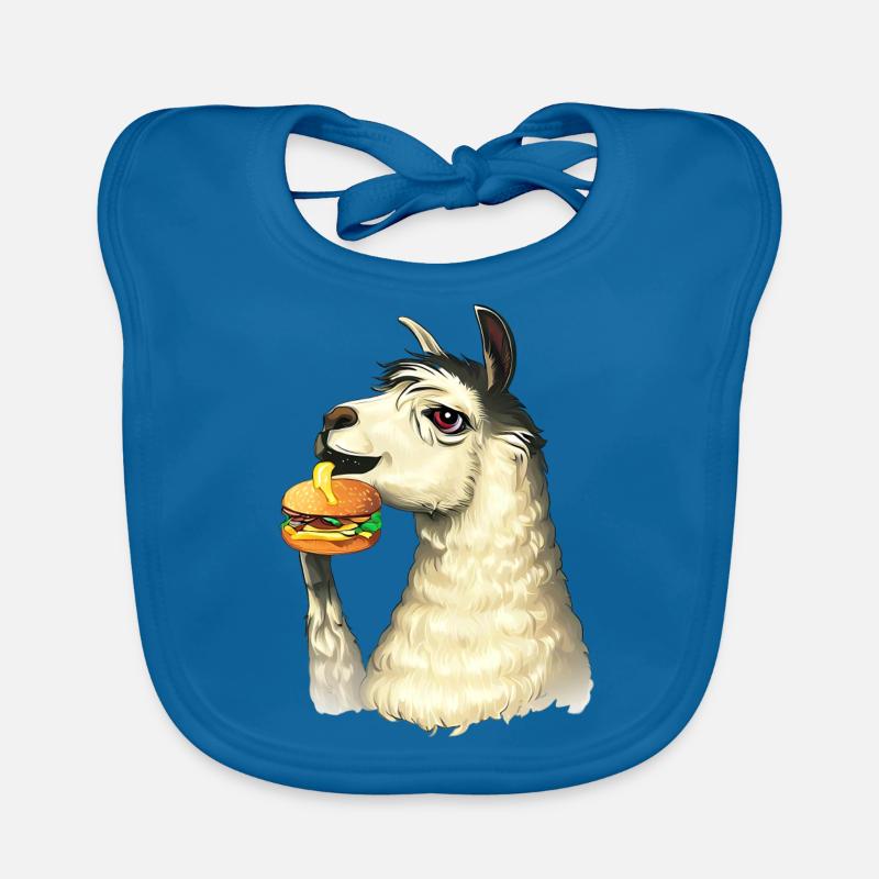 Lama mangeur de cheeseburger Bavoir bio Bébé