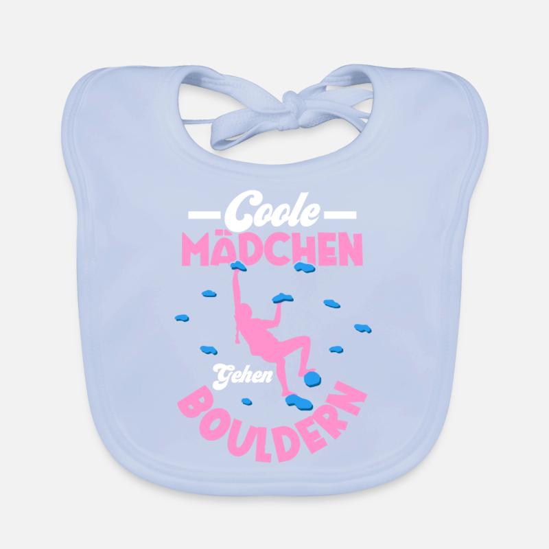 Coole Mädchen Gehen Bouldern Boulder Klettern Baby Bio-Lätzchen