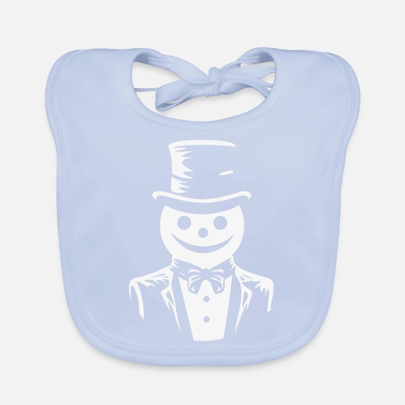 Snowman Dapper Delight Organic Baby Bibs