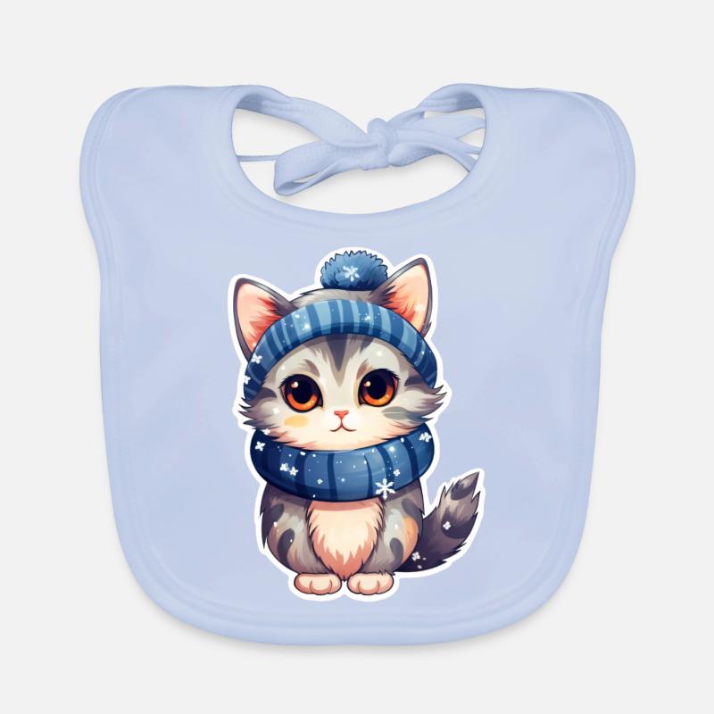 Snow kittens Organic Baby Bibs